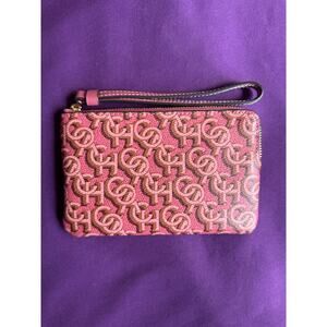 Coach Wristlet Wallet – Signature Canvas Zip Pouch with Strap - New With Tags